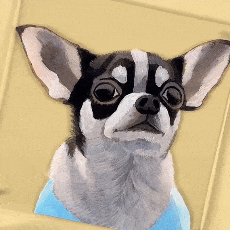 Hand-Painted Lifelike 3D Pet Portrait