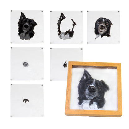 The Layered Portrait — hand-painted 3D acrylic pet portrait by Forevervow