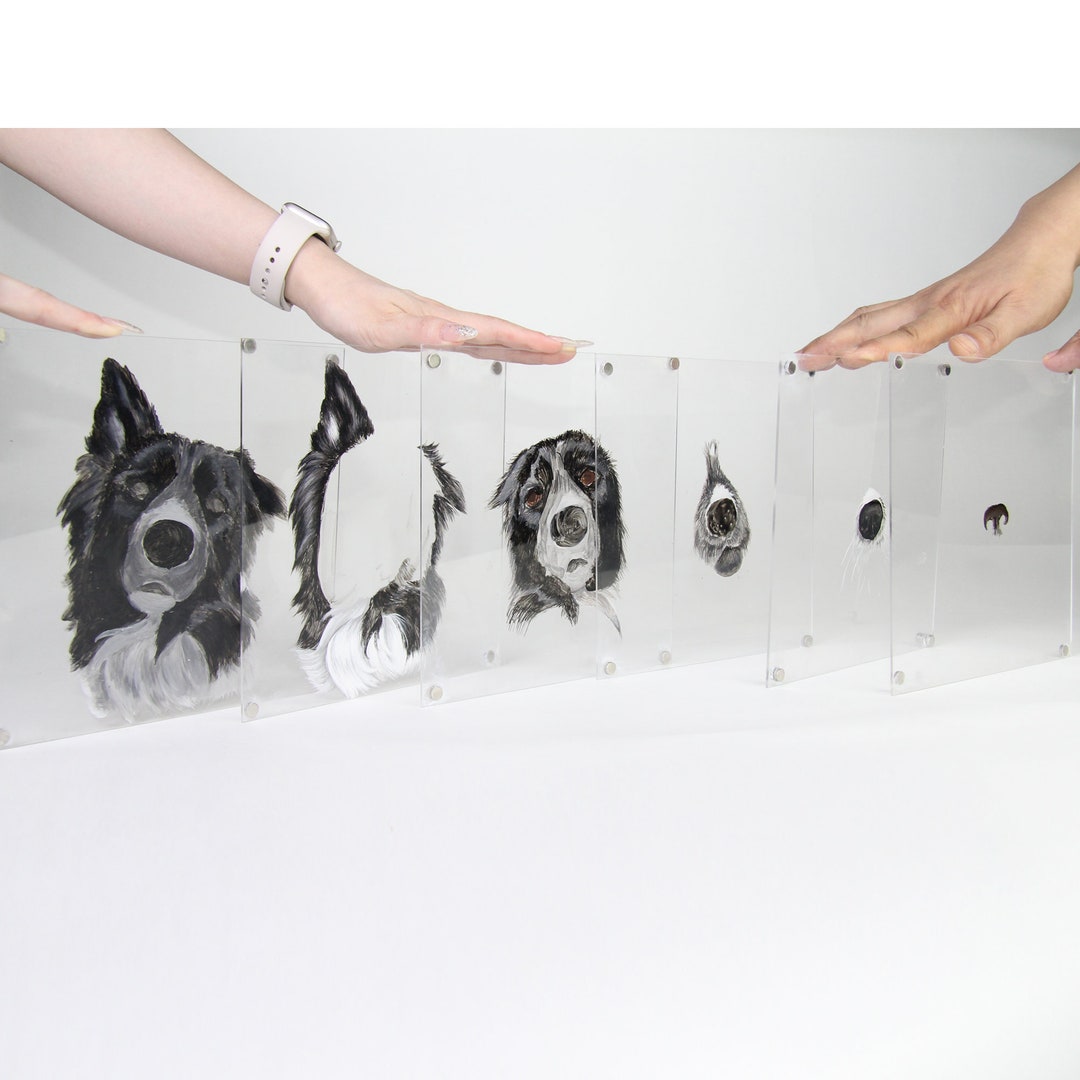 The Layered Portrait — hand-painted 3D acrylic pet portrait by Forevervow