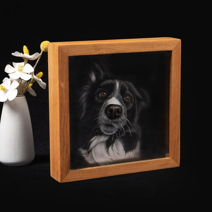 The Layered Portrait — hand-painted 3D acrylic pet portrait by Forevervow
