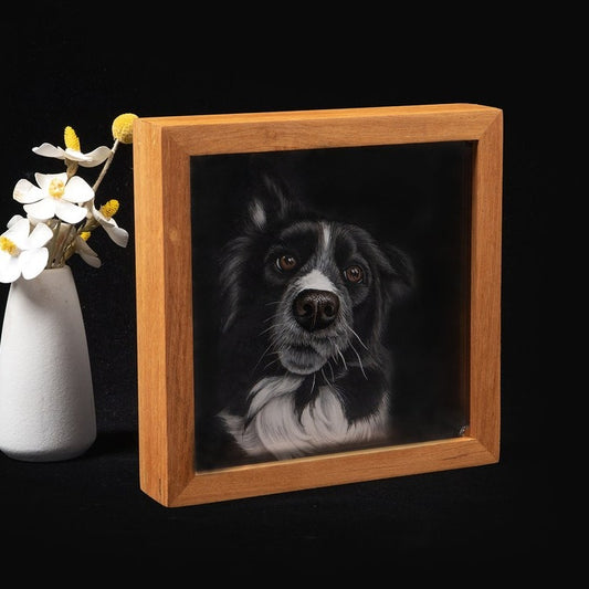 The Layered Portrait — hand-painted 3D acrylic pet portrait by Forevervow