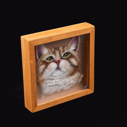 The Layered Portrait — hand-painted 3D acrylic pet portrait by Forevervow